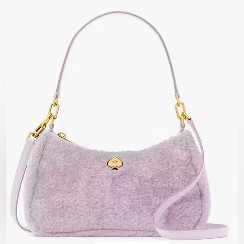 Brand New Kate Spade Kayla Faux Fur Small Convertible Shoulder Bag